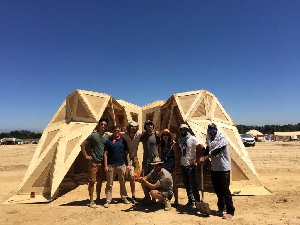 IAAC Nomad Folding Flax Pavilion