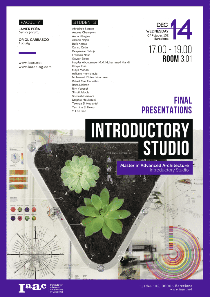 IAAC Final Presentations Introductory Studio